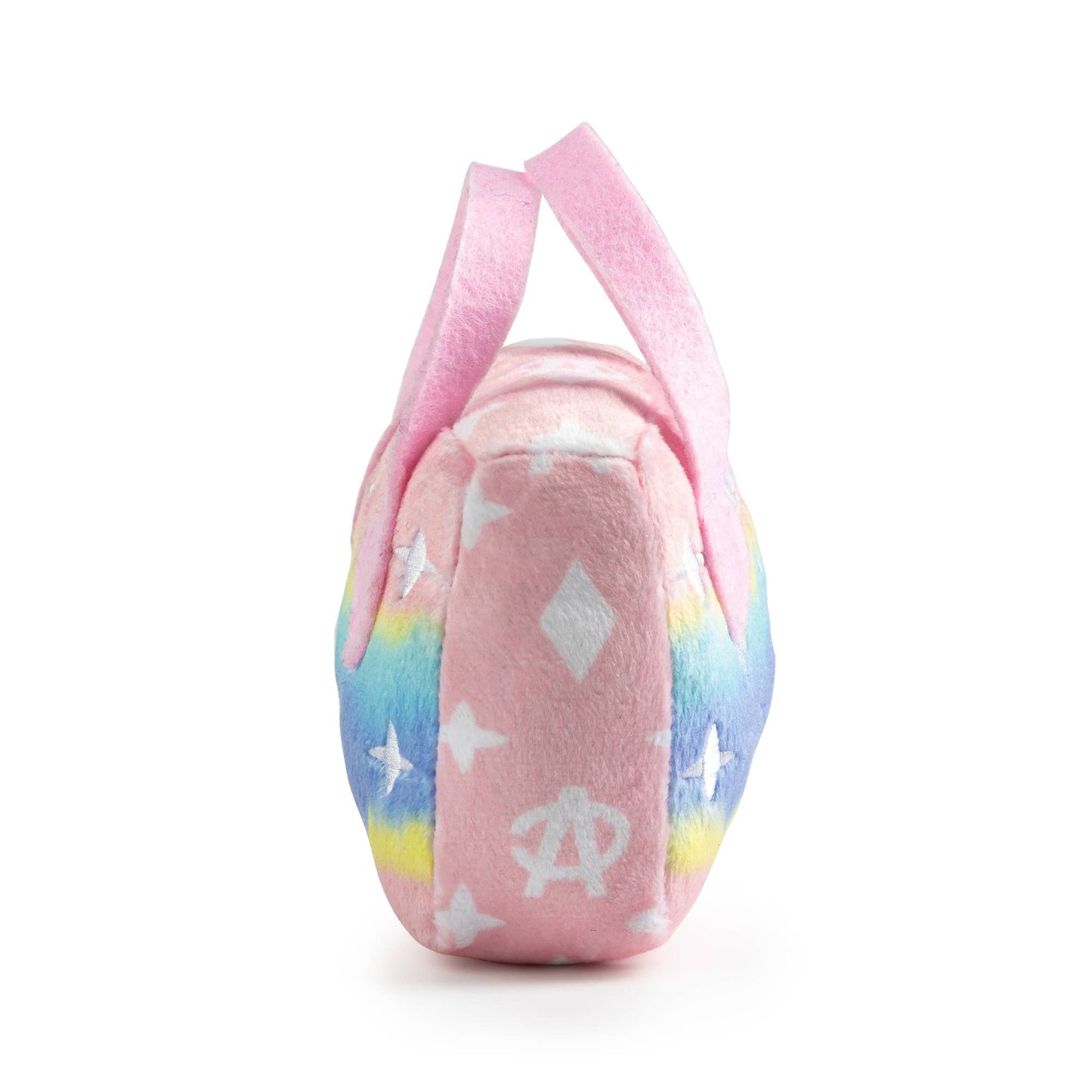 Pink Ombre Chewy Vuiton Handbag Squeaker Dog Toy