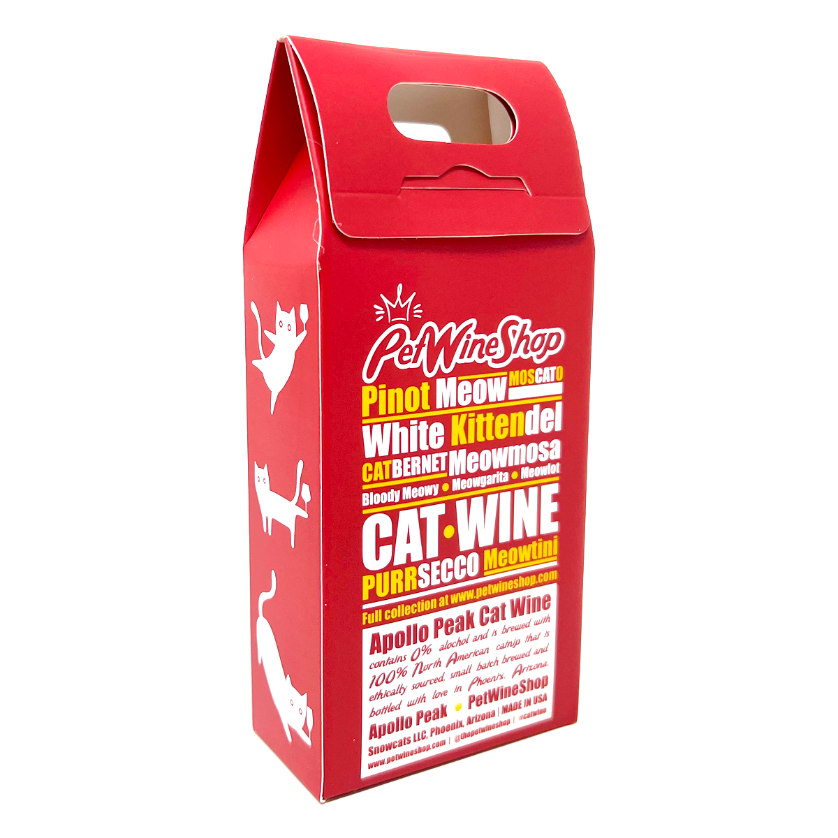 Cat Wine Pawty Pack Twin Pack Gabled Gift Pack Case Discount