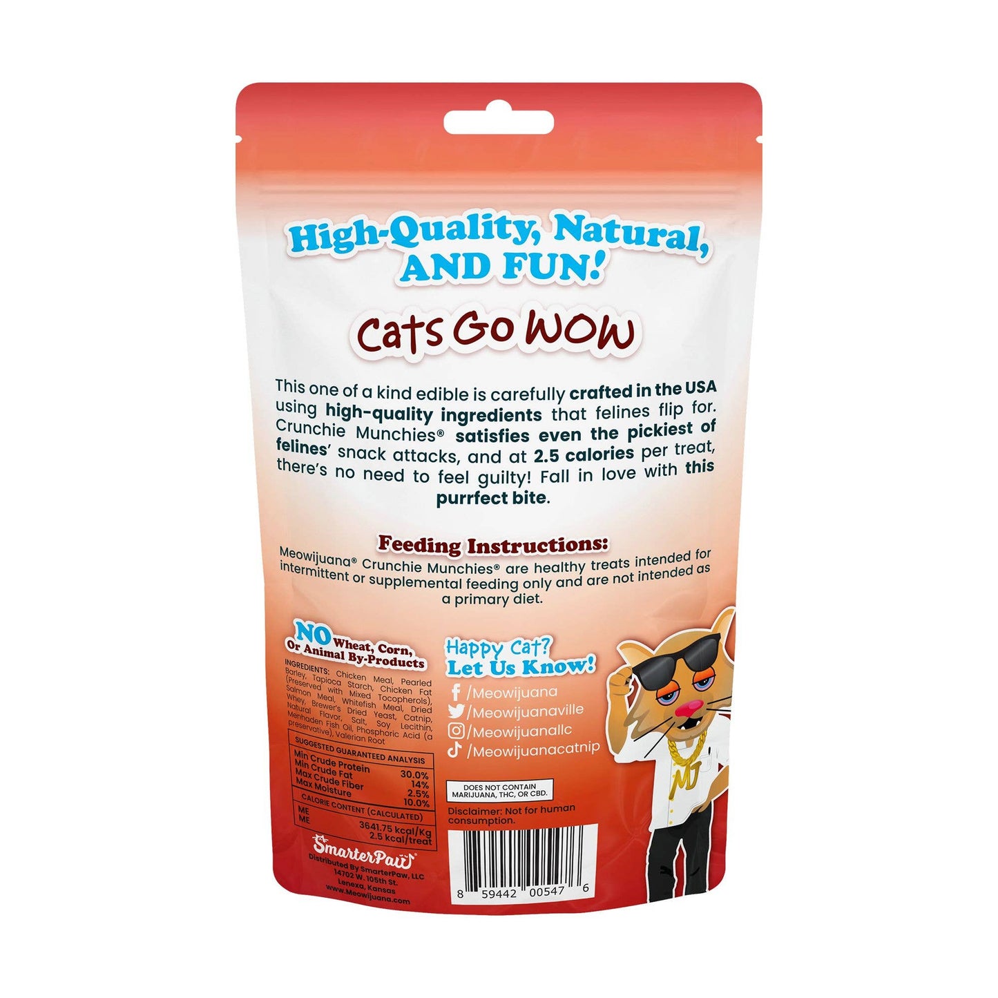 Meowijuana® Crunchie Munchies Salmon Cat Treat