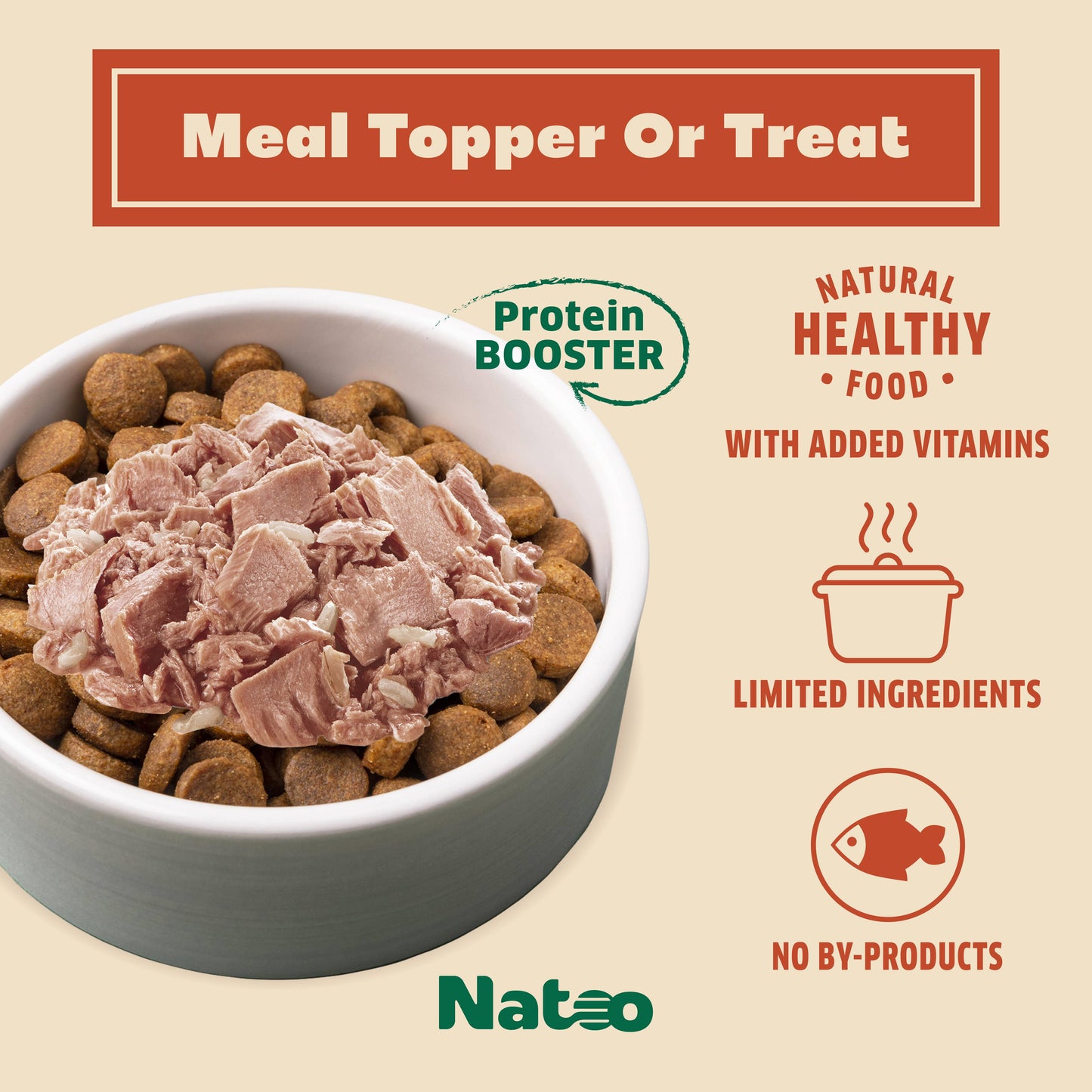 Natoo Topper for Cats - Tuna & Brown Rice