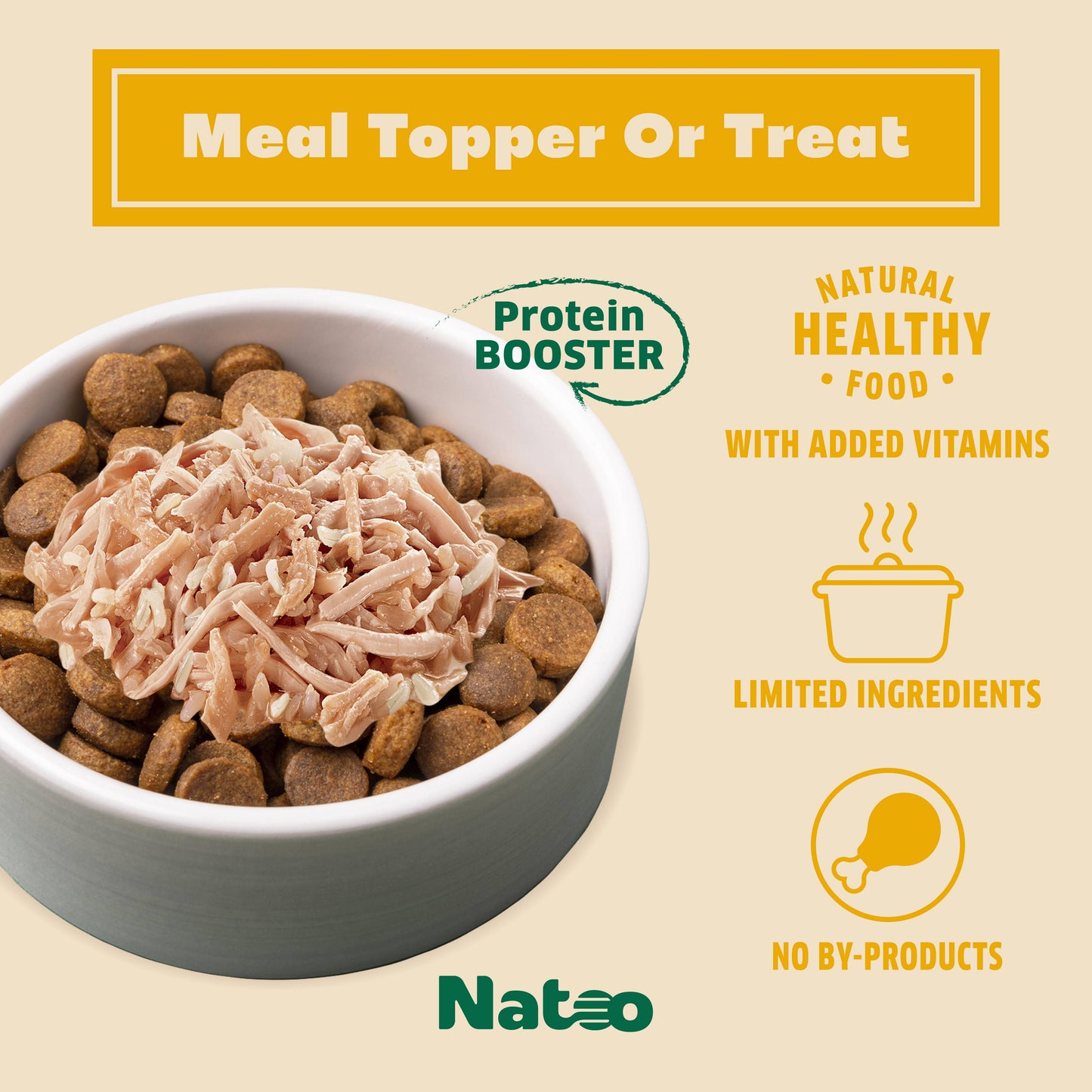 Natoo Topper for Cats - Chicken & Brown Rice