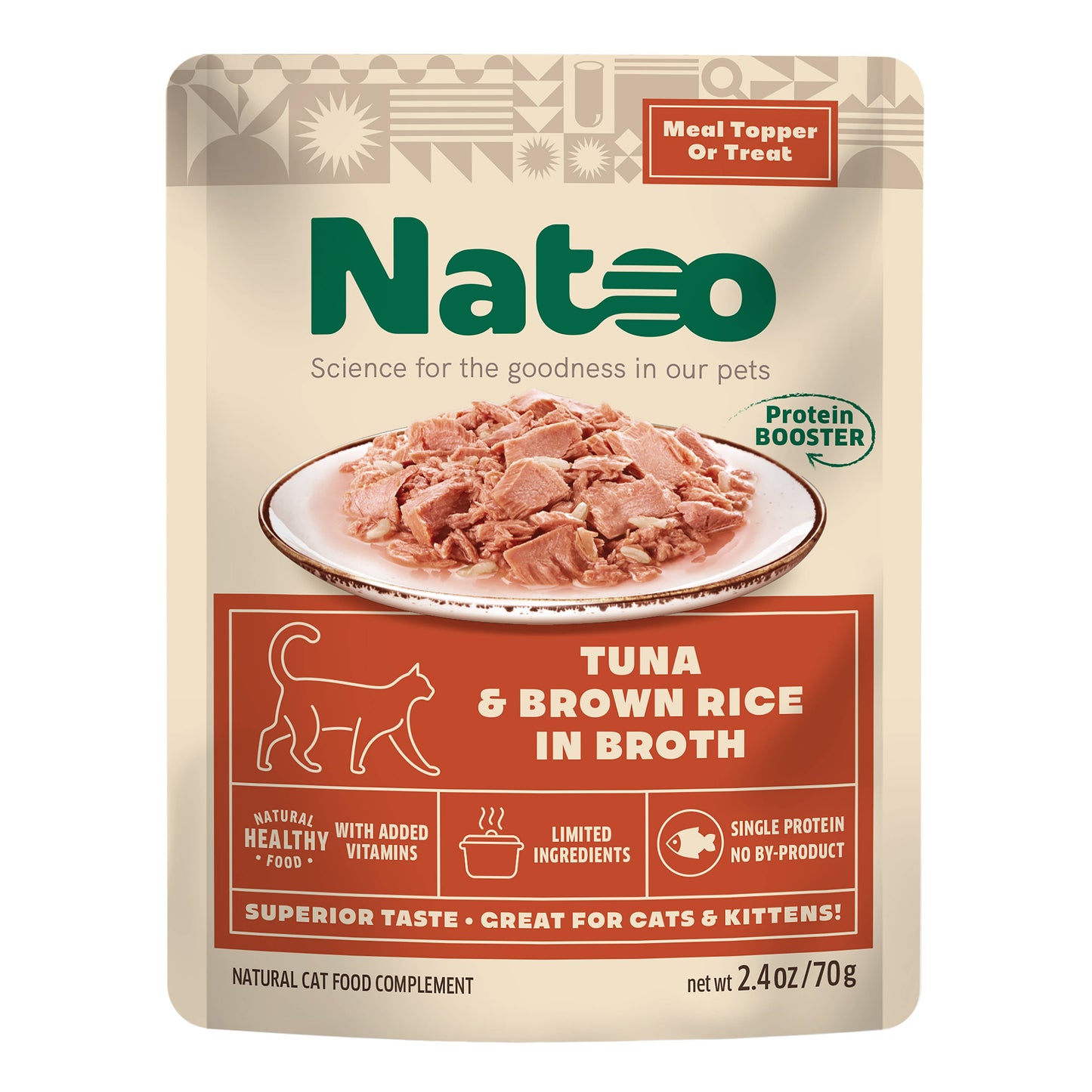 Natoo Topper for Cats - Tuna & Brown Rice