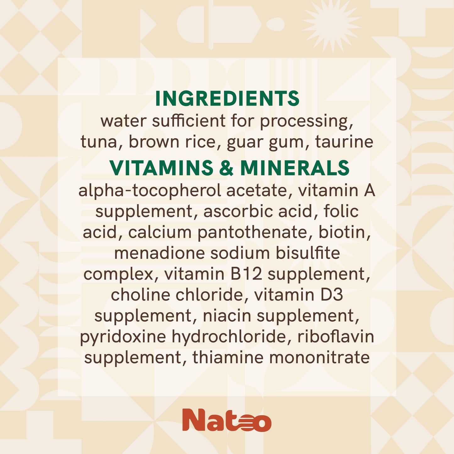Natoo Topper for Cats - Tuna & Brown Rice