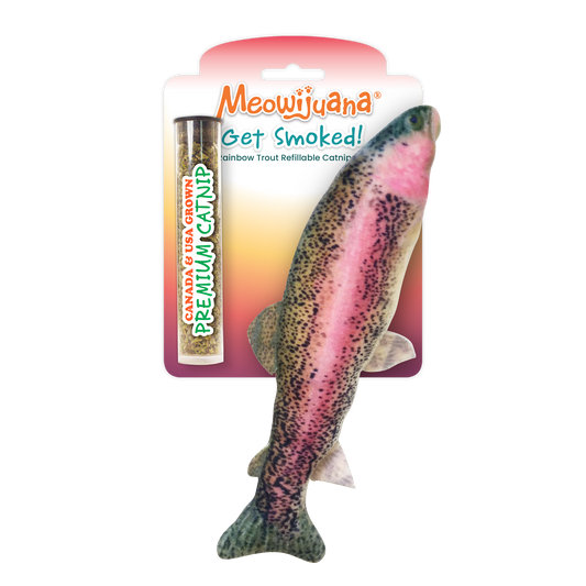 Get Smoked Rainbow Trout Refillable Catnip Cat Toy