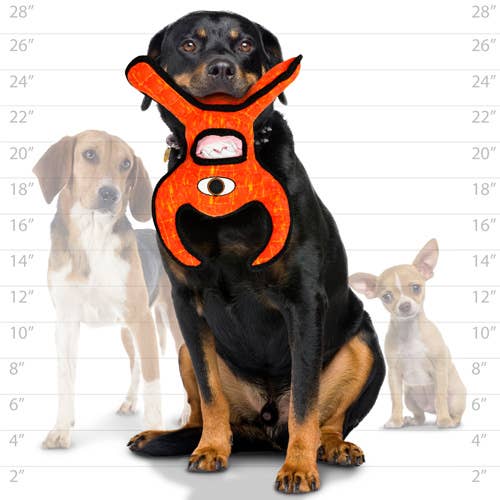 Tuffy Alien - Red, Durable, Tough, Squeaky Dog Toy