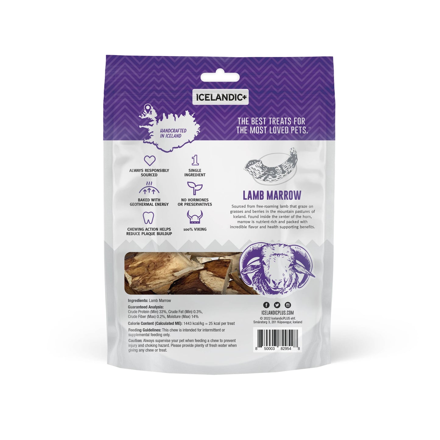 Icelandic+ Lamb Marrow Whole Pieces Dog Treat 4-oz Bag