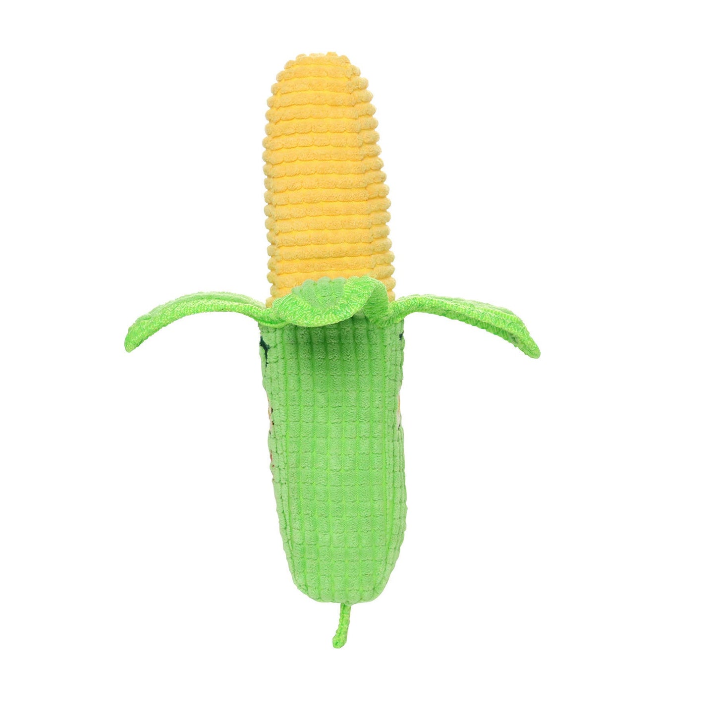 Tuffy Funny Food Corn, Durable, Squeaky Dog Toy 2-in-1