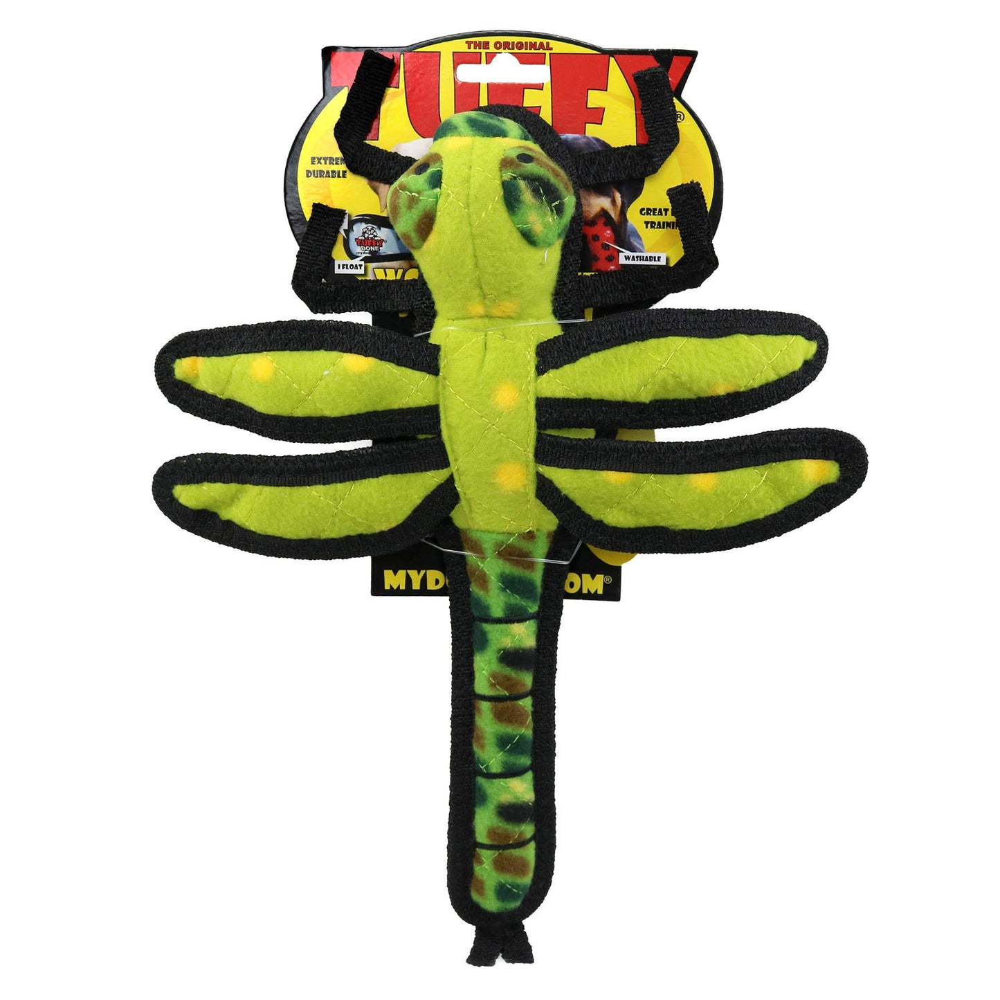 Tuffy Bug Dragonfly Green, Durable, Tough, Squeaky Dog Toy