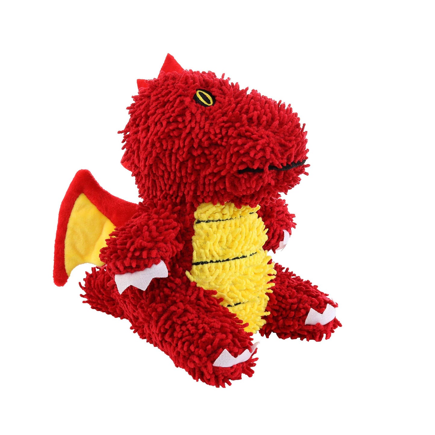 Mighty Microfiber Ball Med Dragon Red, Squeaky Dog Toy