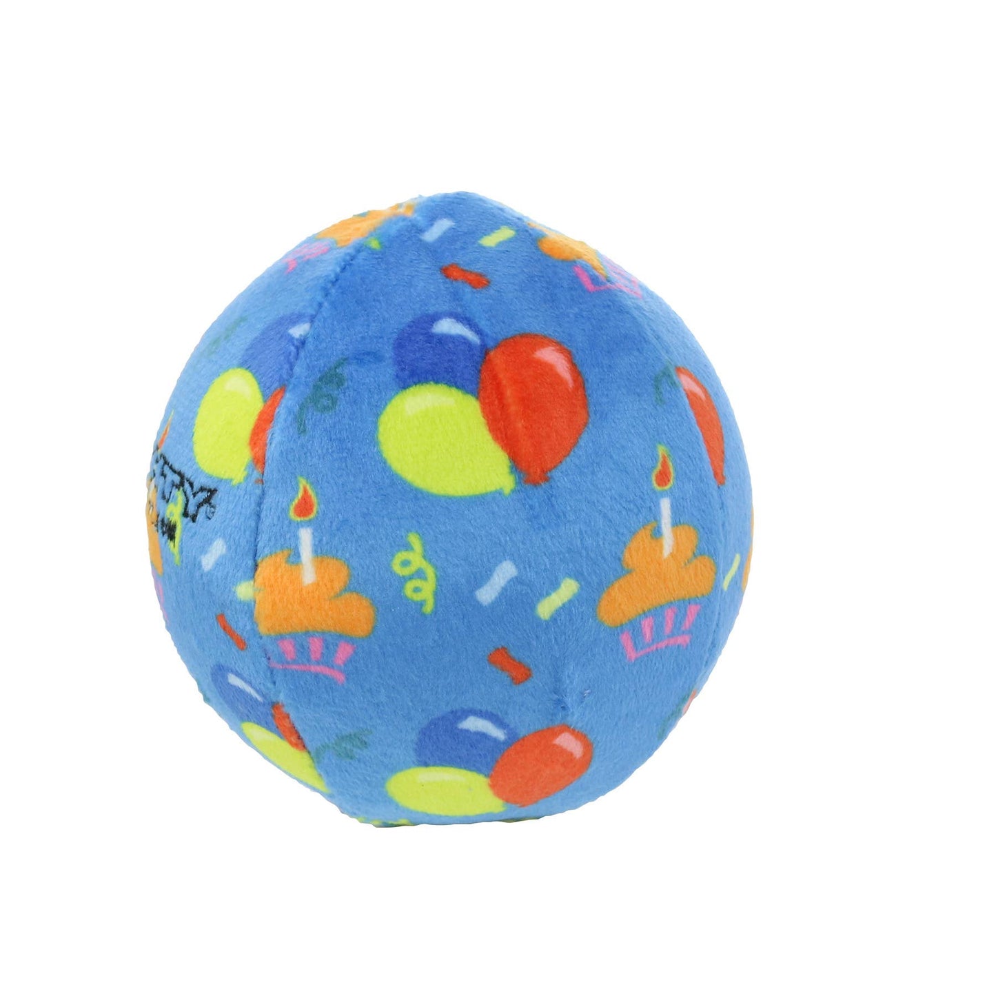 Mighty Ball-Medium Celebration Squeaky Dog Toy, No Stuffing