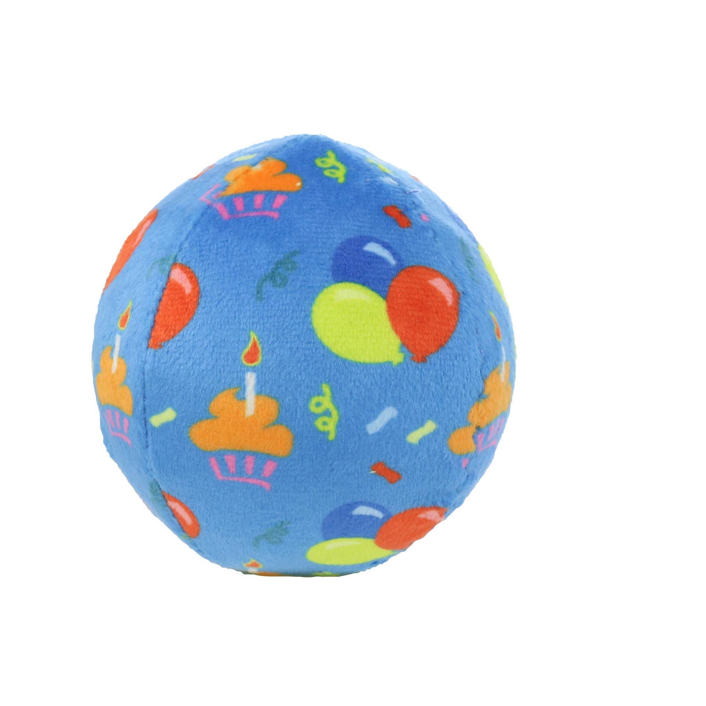 Mighty Ball-Medium Celebration Squeaky Dog Toy, No Stuffing