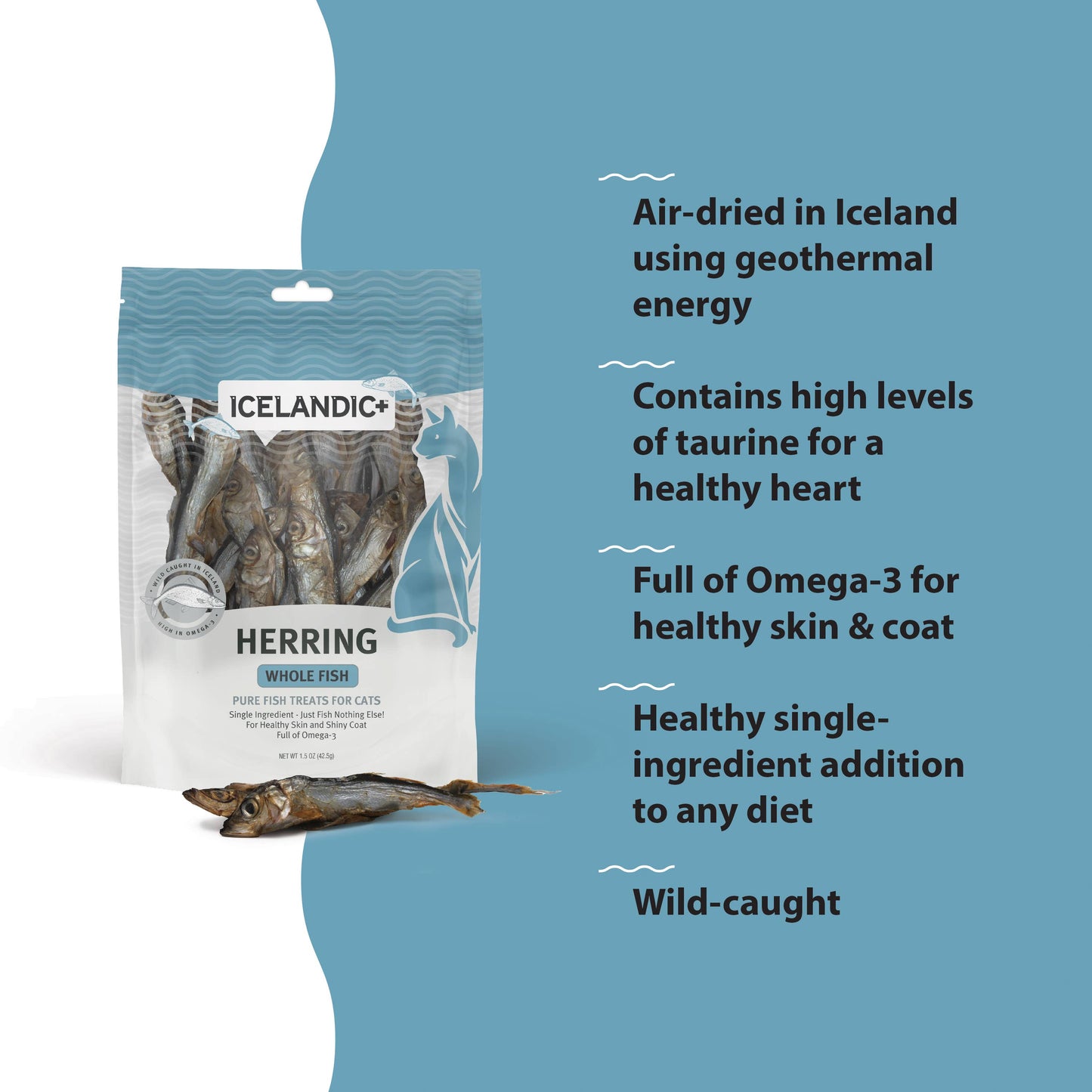 Icelandic+ Herring Whole Fish Cat Treats 1.5-oz Bag