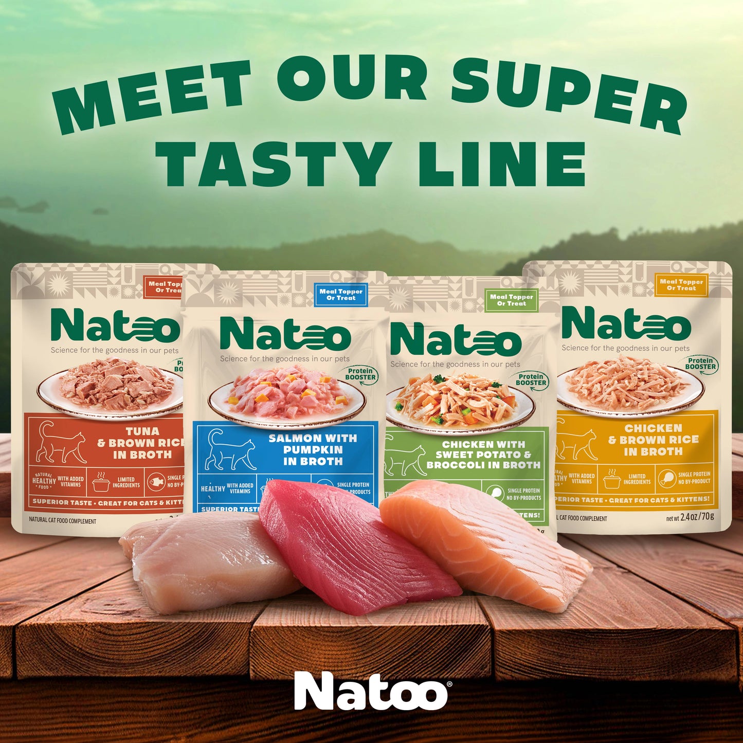 Natoo Topper for Cats - Salmon with Pumpkin