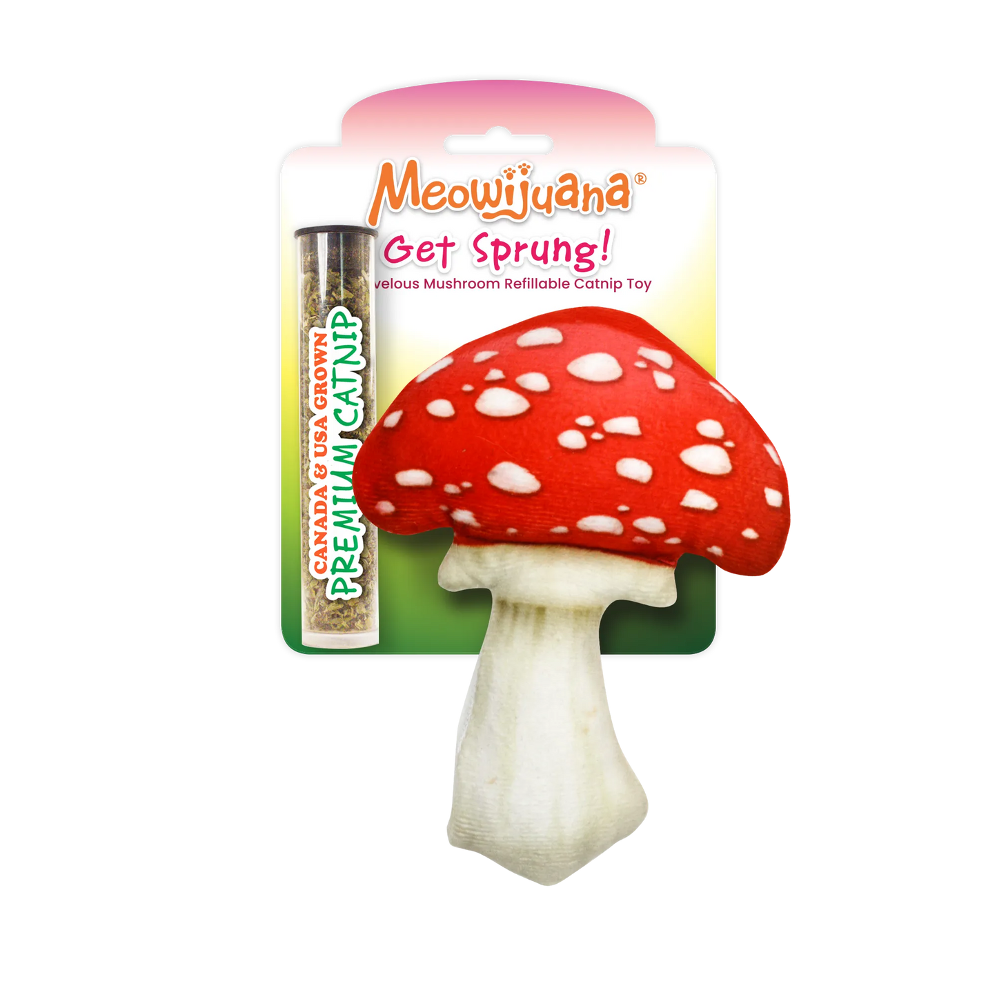 Meowijuana® Get Sprung Mushroom Refillable Cat Toy